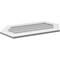 Ekena Millwork Half Round Surface Mount PVC Gable Vent w/ 3-1/2"W x 1"P Standard Frame, 38"W x 19"H GVPHR38X1901SN - alternate 4